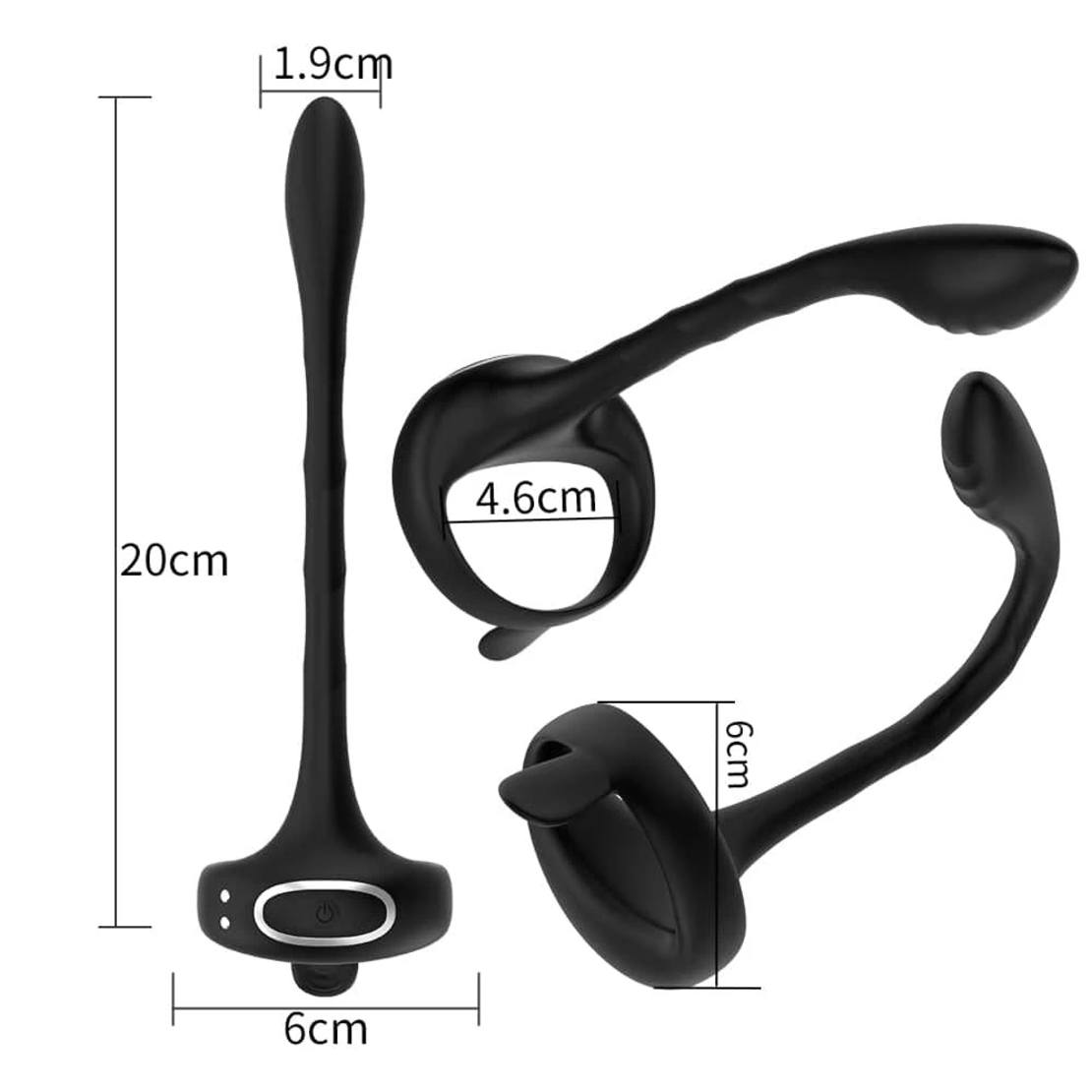 Multifunctional Prostate Massager with Penis Ring and Anal Hook – App Control for Maximum Stimulation