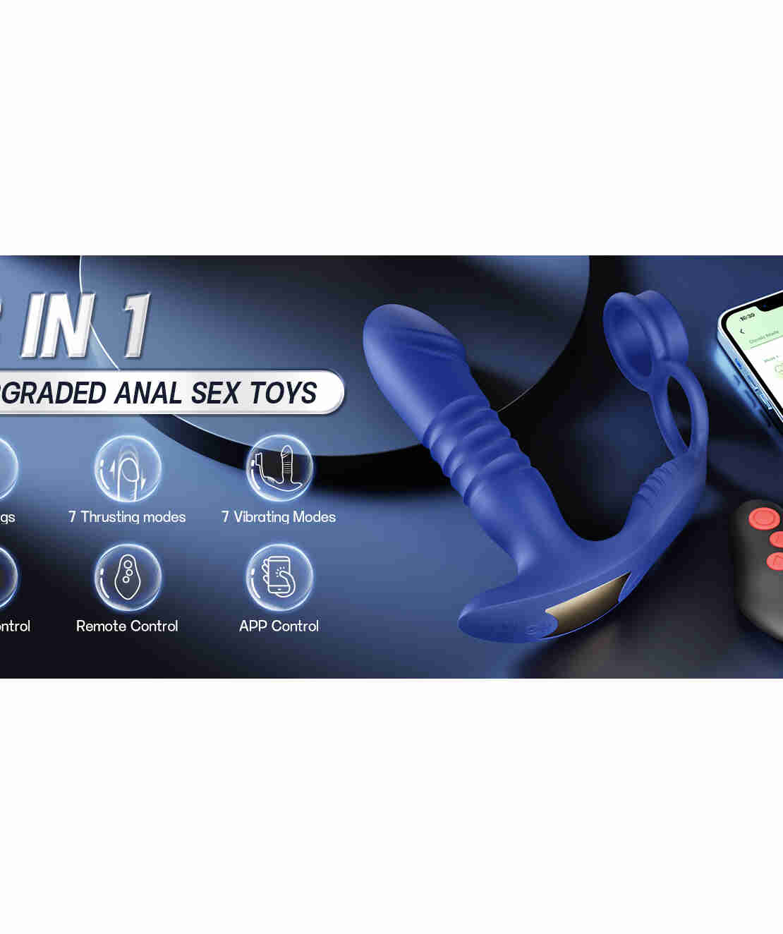 Smart Prostate Stimulator and 3-in-1 Penis Ring – Take Control of Your Pleasure via Your Phone