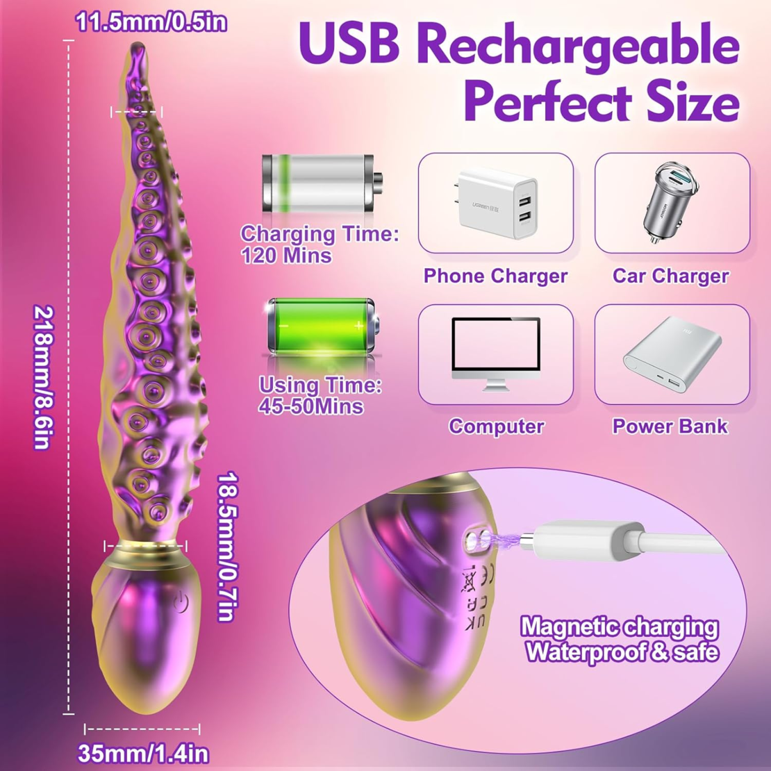 Realistic Octopus Design Vibrator – Pleasure with 10 Vibration Modes