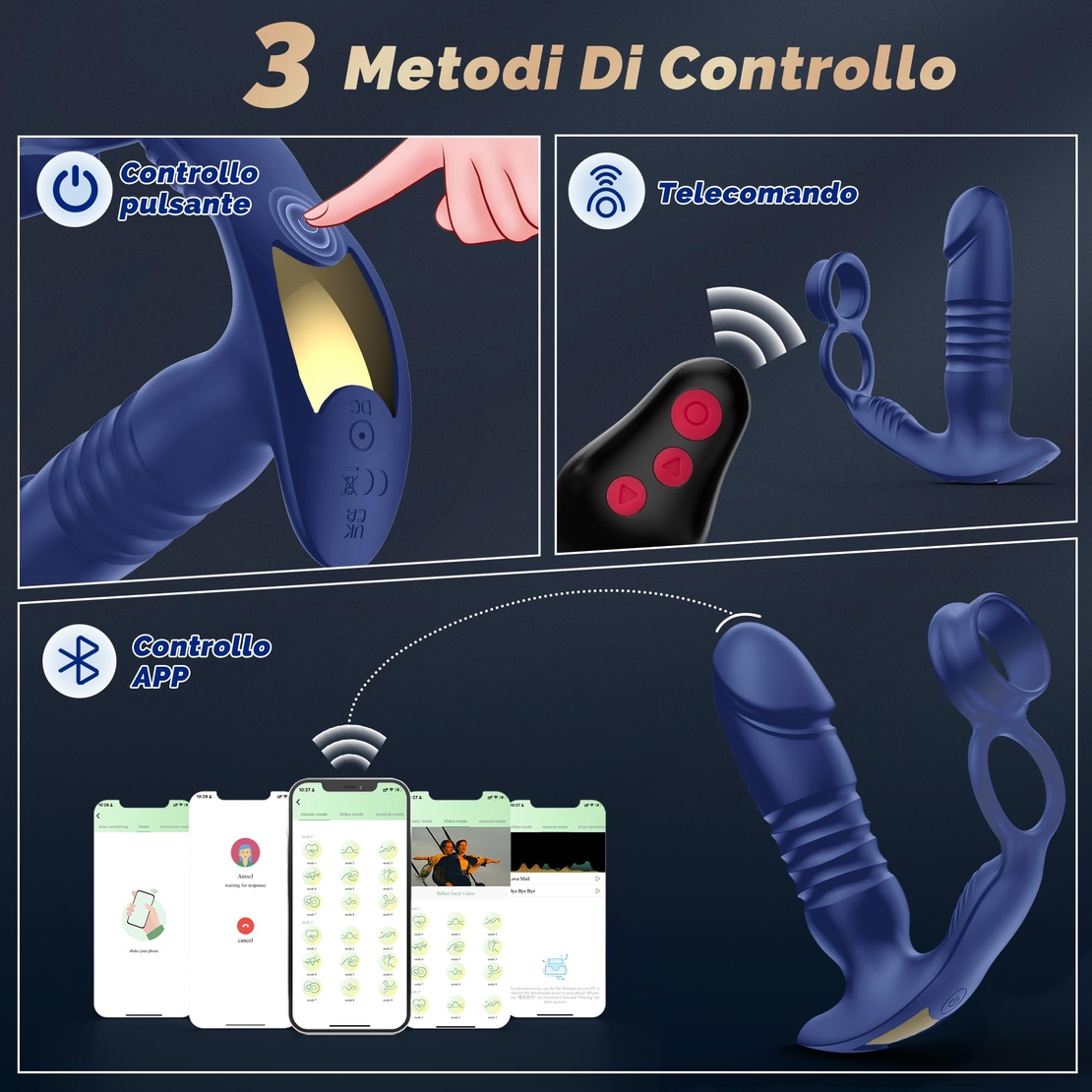 Smart Prostate Stimulator and 3-in-1 Penis Ring – Take Control of Your Pleasure via Your Phone