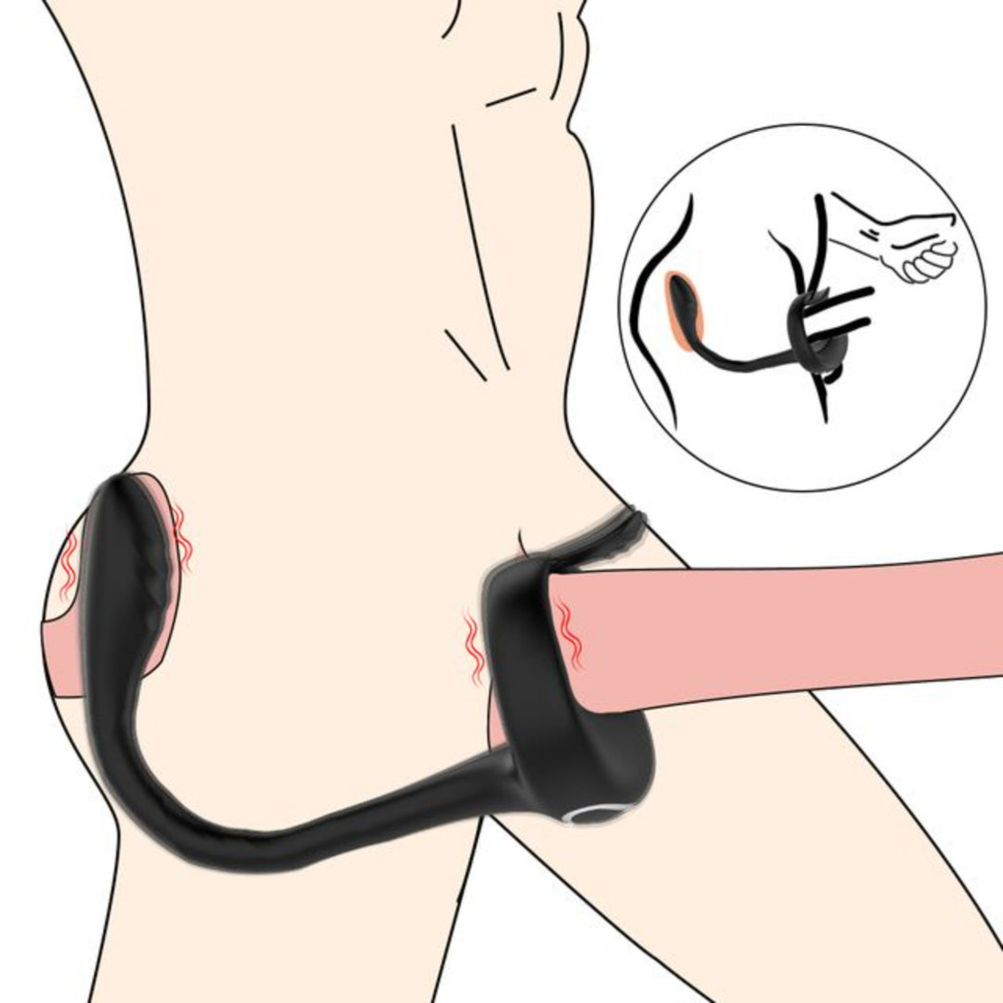 Multifunctional Prostate Massager with Penis Ring and Anal Hook – App Control for Maximum Stimulation