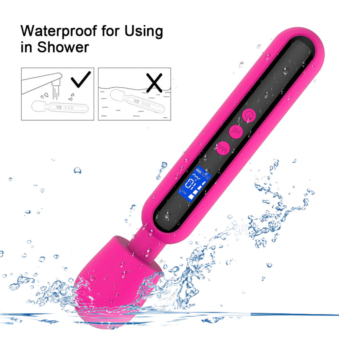 Women's Massager with LED Timer – 10 Vibration Modes and 4 Speeds