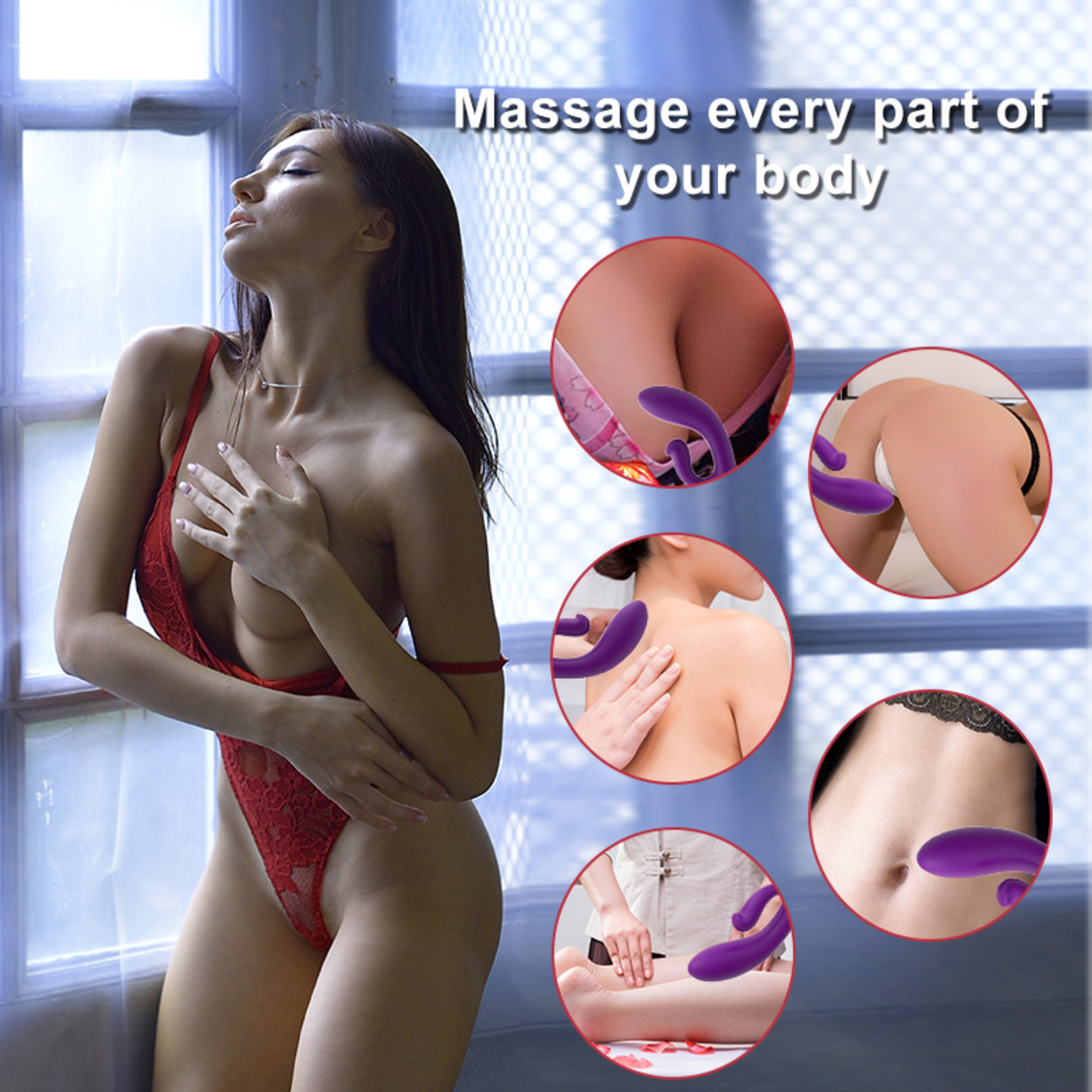 Водоустойчив Силиконов Двоен Вибратор – G-Spot и Клиторна Стимулация с Два Мотора