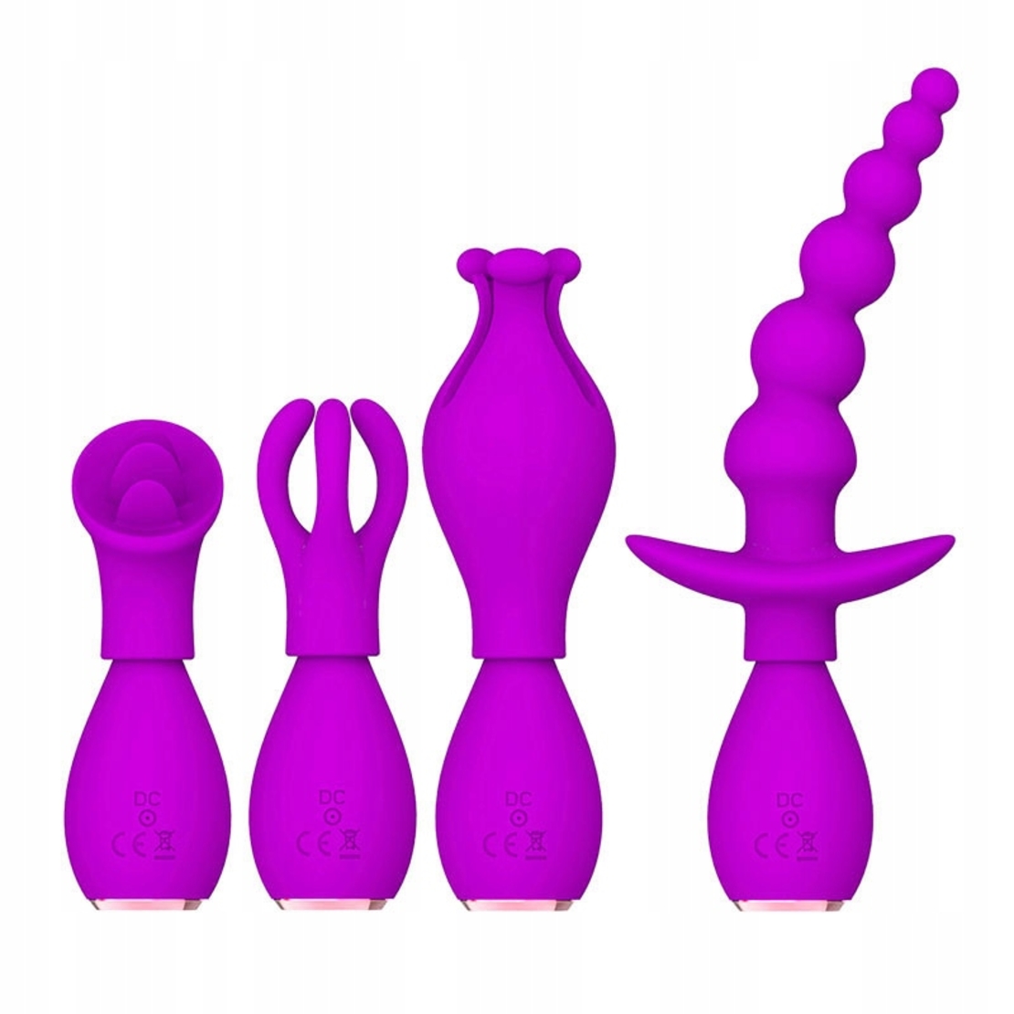 5-in-1 Multi-Functional Vibrator with 4 Interchangeable Caps – Vibrations and Massager for Women