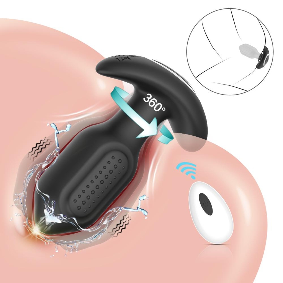 Interactive Bluetooth Anal Prostate Massager – Vibrations and Rotations for Men and Women