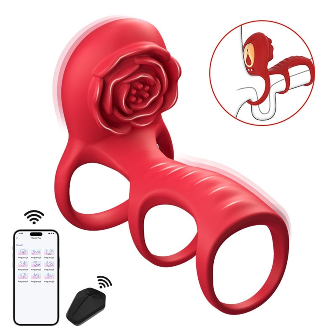 Triple Penis Ring 3-in-1 – Intense Stimulation and Pleasure for couple