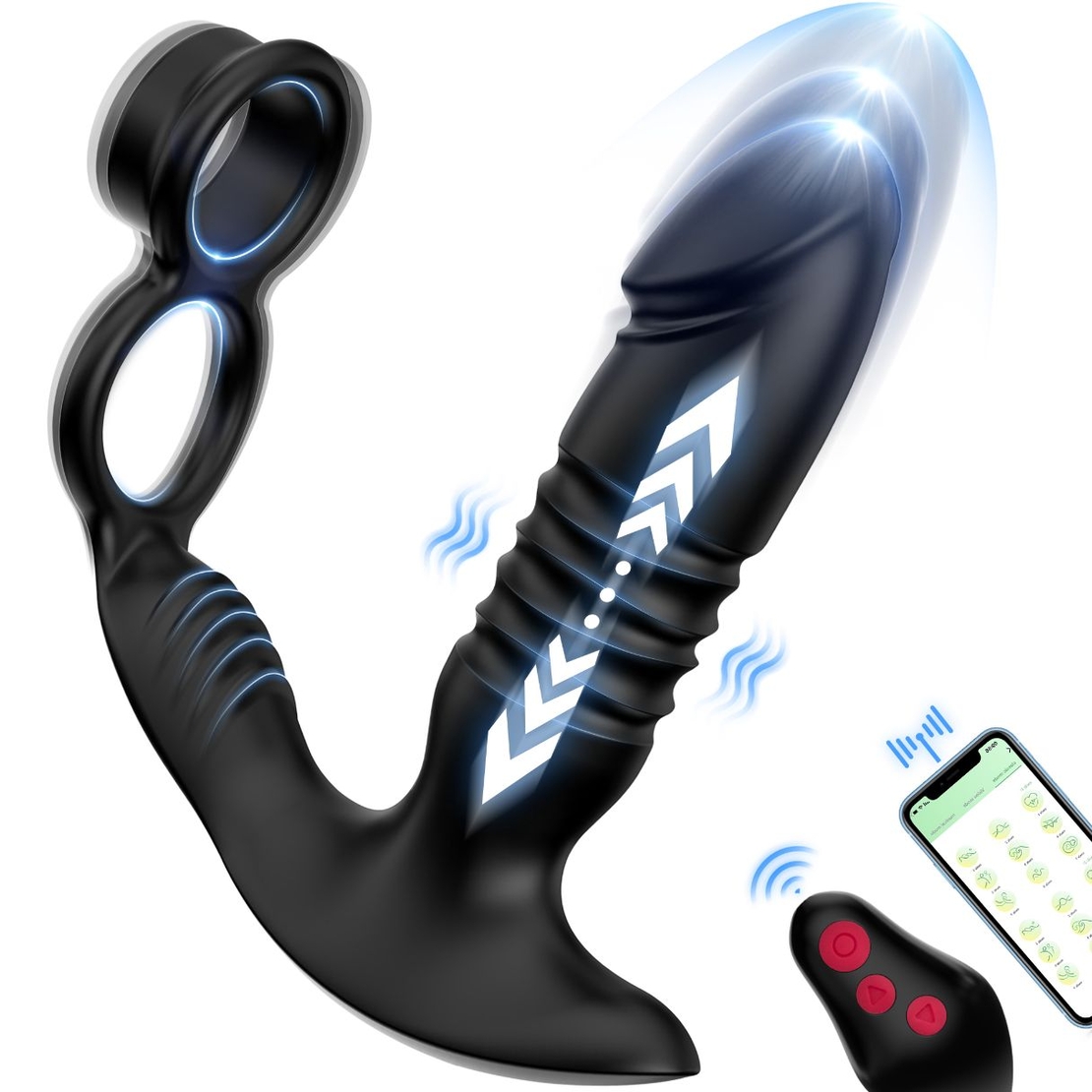 Smart Prostate Stimulator and 3-in-1 Penis Ring – Take Control of Your Pleasure via Your Phone