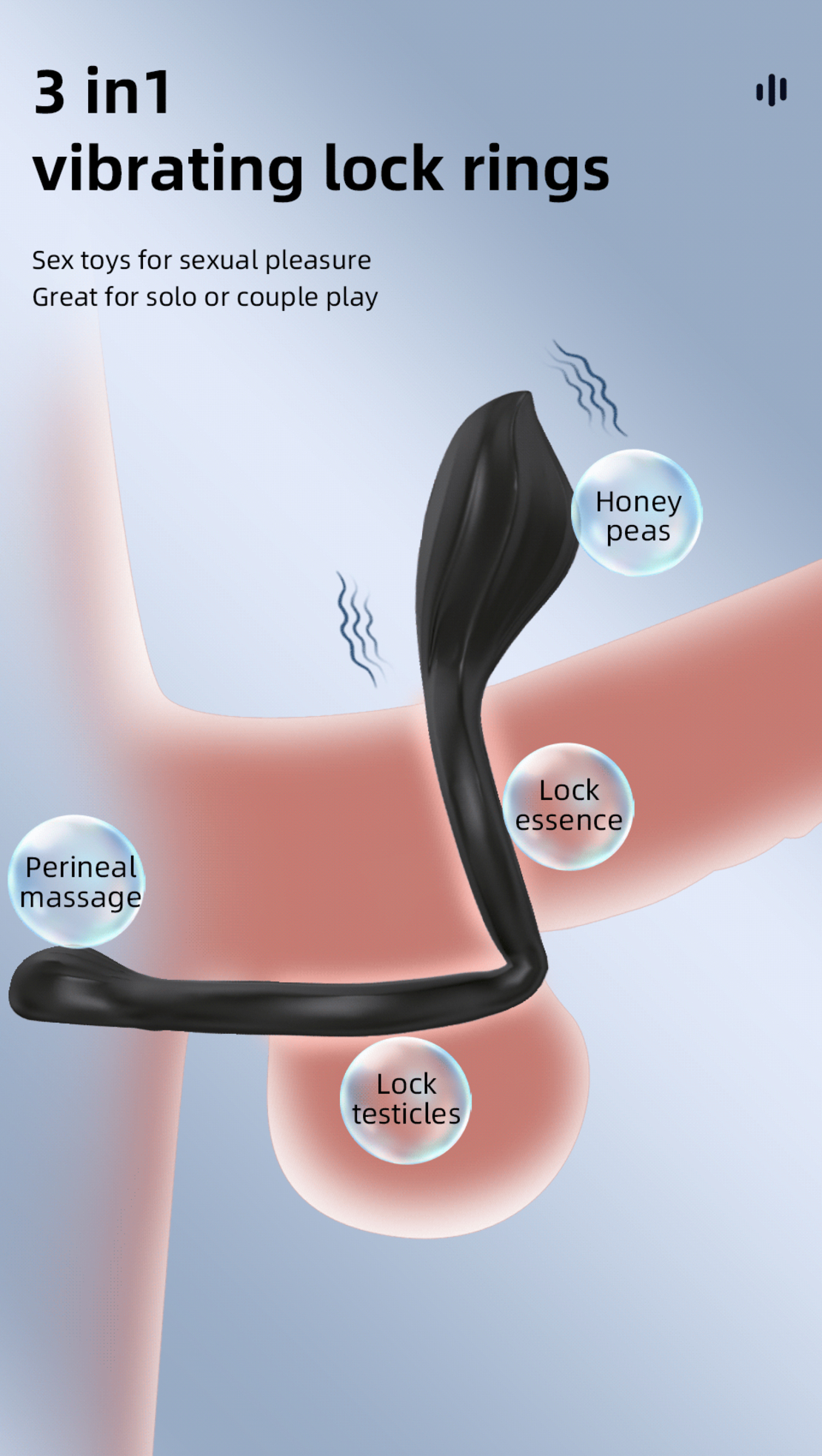 APP-Controlled 3-in-1 Vibrating Penis Ring – Dual Motors, 9 Frequencies, and Exercise Tracking