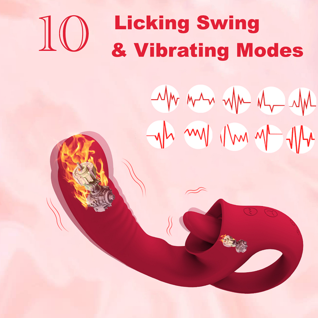 Multi-Functional Vibrator for Nipple, Clitoral, and Vaginal Stimulation