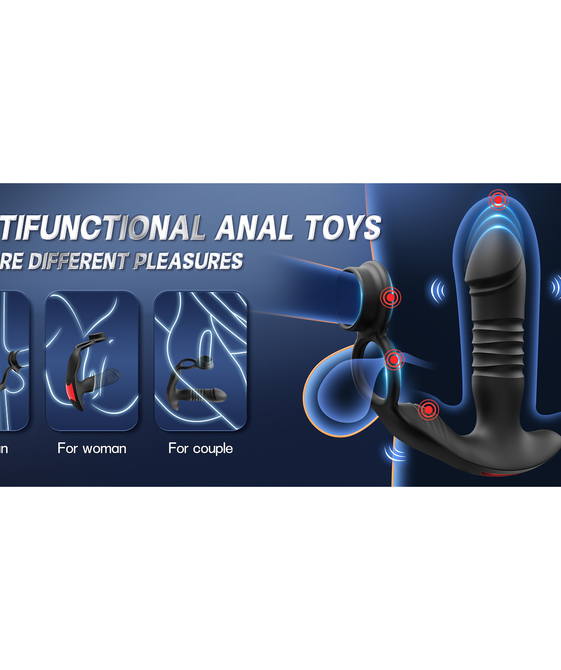 Smart Prostate Stimulator and 3-in-1 Penis Ring – Take Control of Your Pleasure via Your Phone