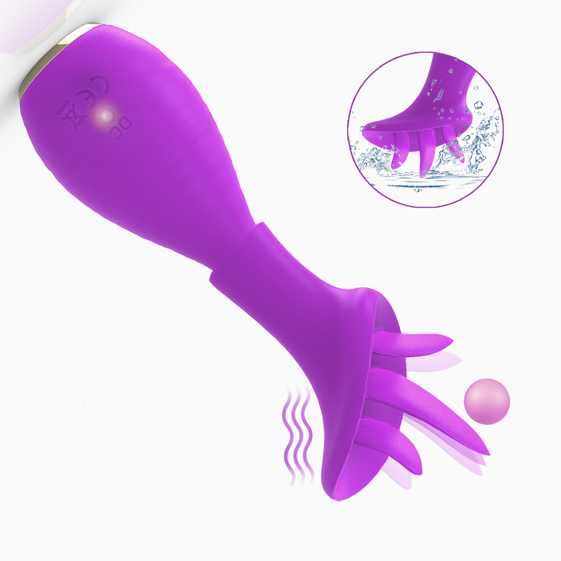 5-in-1 Multi-Functional Vibrator with 4 Interchangeable Caps – Vibrations and Massager for Women