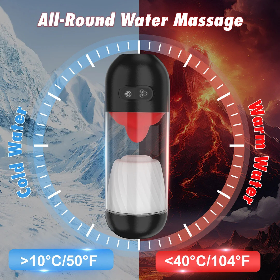 APP-Controlled 360° Tongue Stimulation Male Masturbation Cup