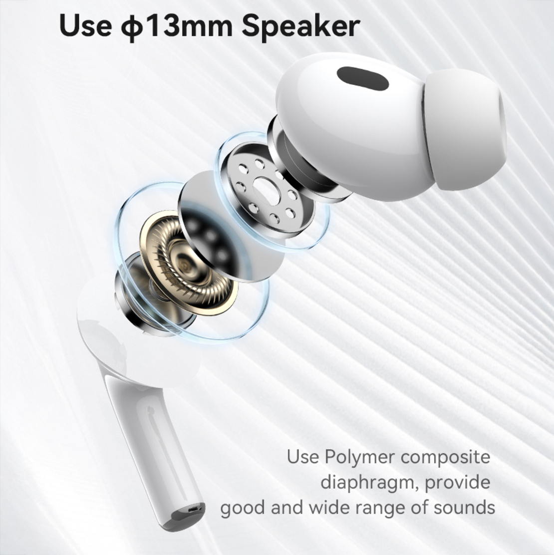 Yesido Bluetooth слушалки TWS29 ANC+ENC с LCD дисплей бели