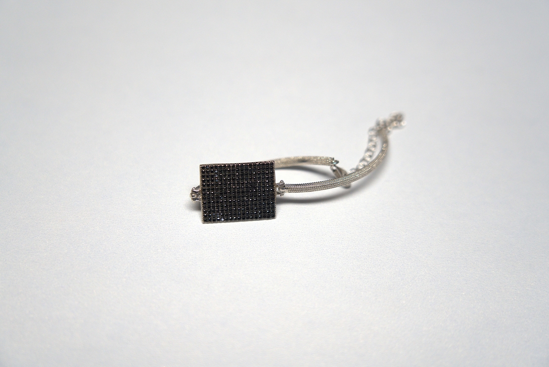 Silver Bracelet - Black mirror