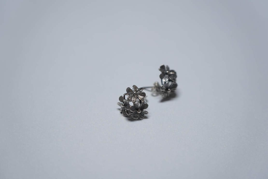 Silver Earrings - FLOWERS field