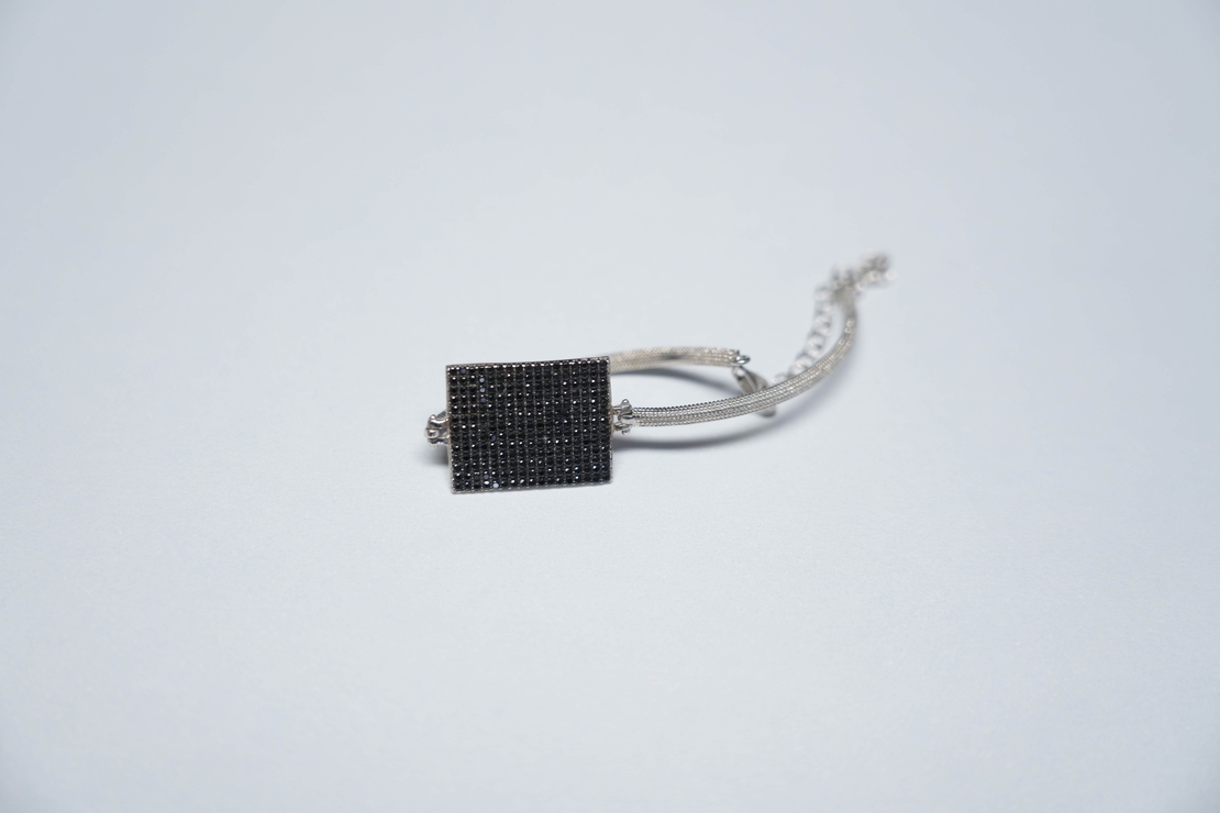 Silver Bracelet - Black mirror