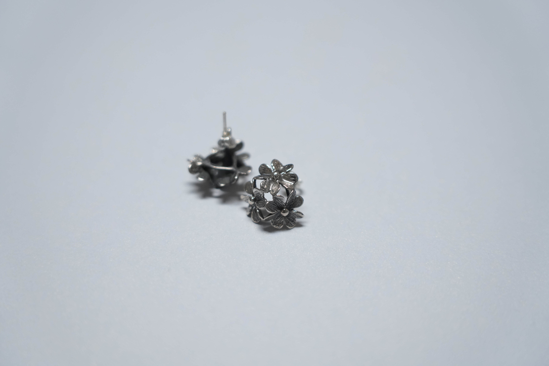 Silver Earrings - FLOWERS field