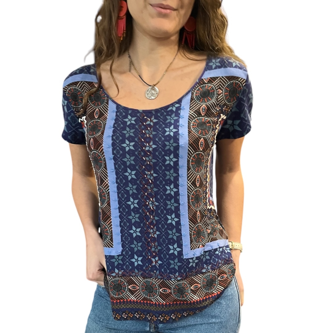 Дамска блуза с къс ръкав DESIGUAL