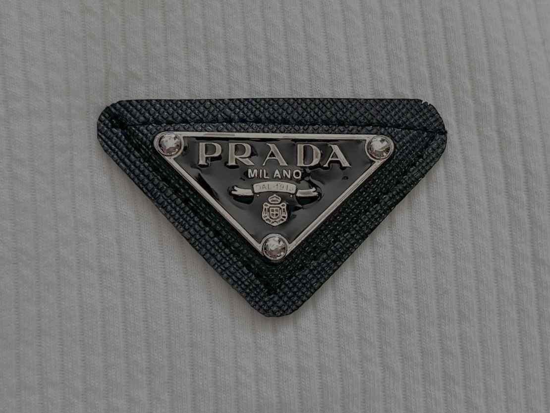 Дамска кроп топ блуза с дълъг ръкав PRADA