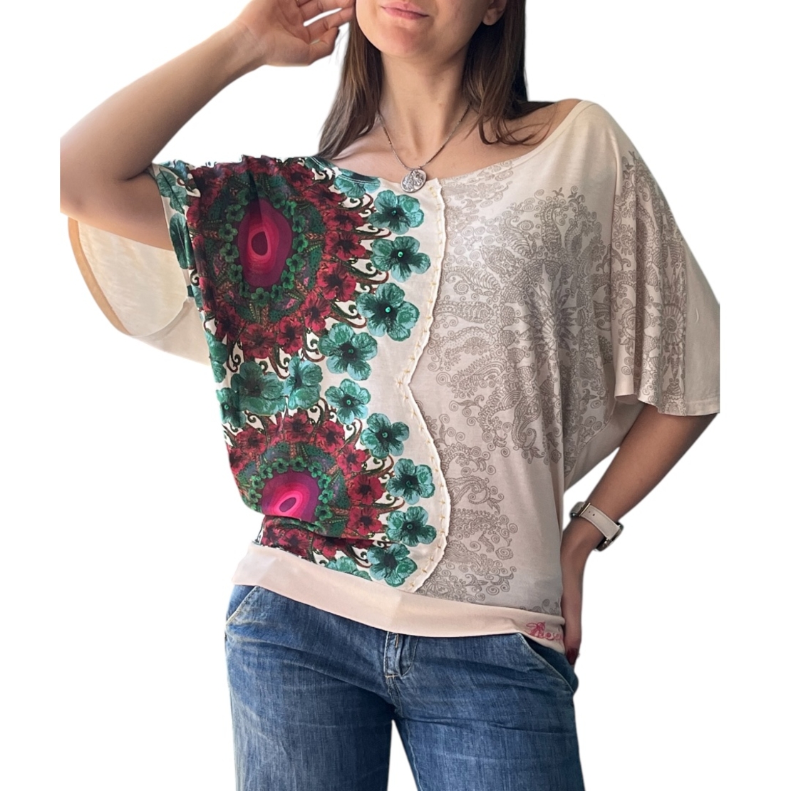 Дамска блуза с къс ръкав DESIGUAL