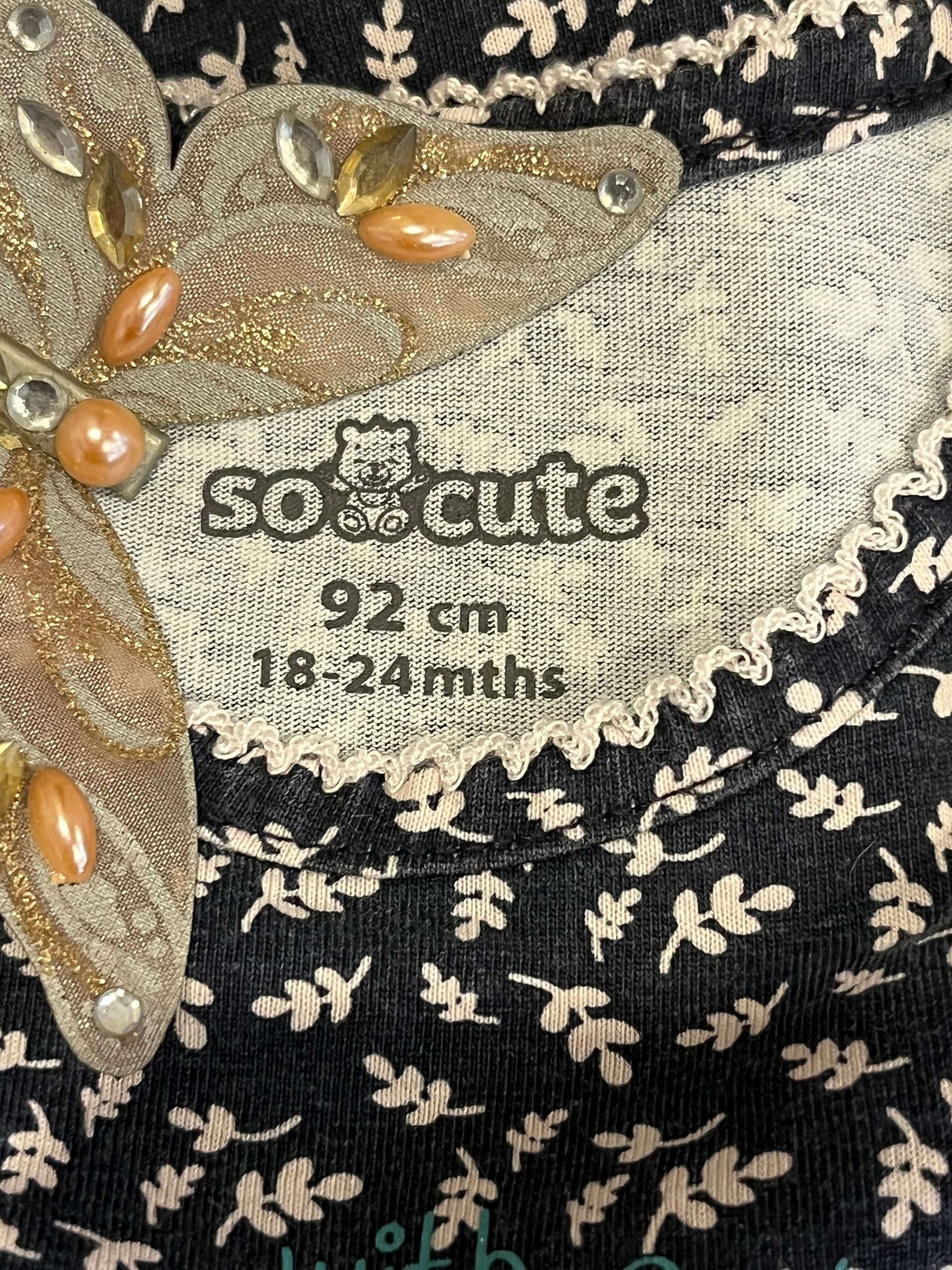 Детско боди с дълъг ръкав So Cute