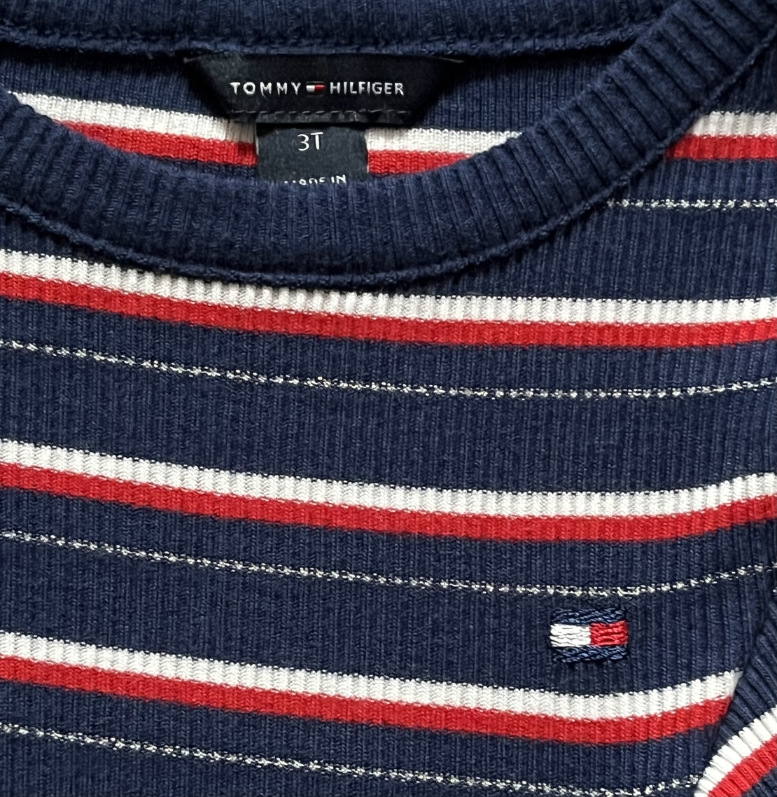 Детска рокля с дълъг ръкав TOMMY HILFIGER
