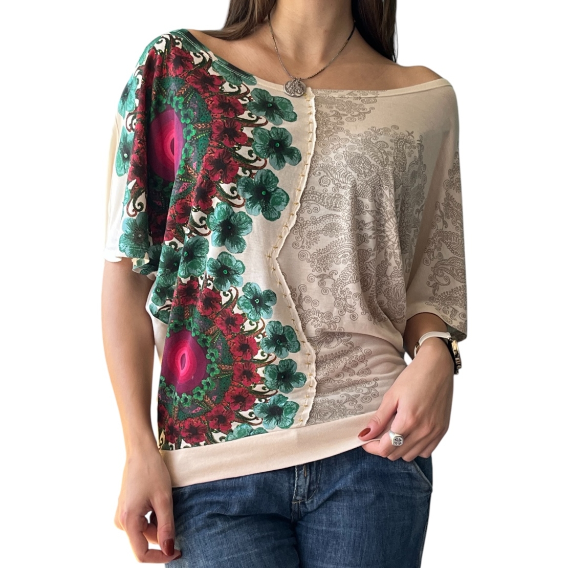 Дамска блуза с къс ръкав DESIGUAL