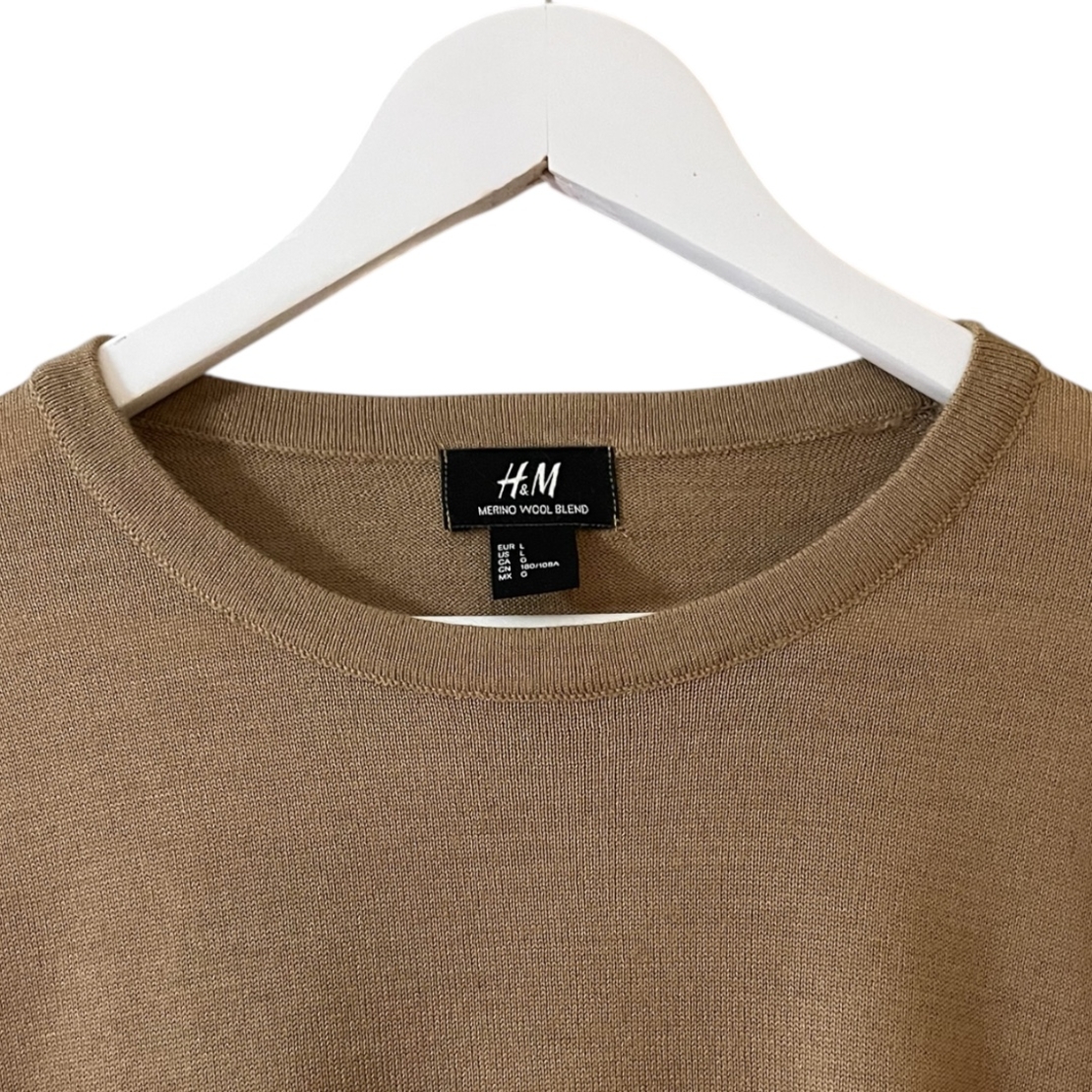 Мъжки тънък пуловер H&M Merino Wool Blend