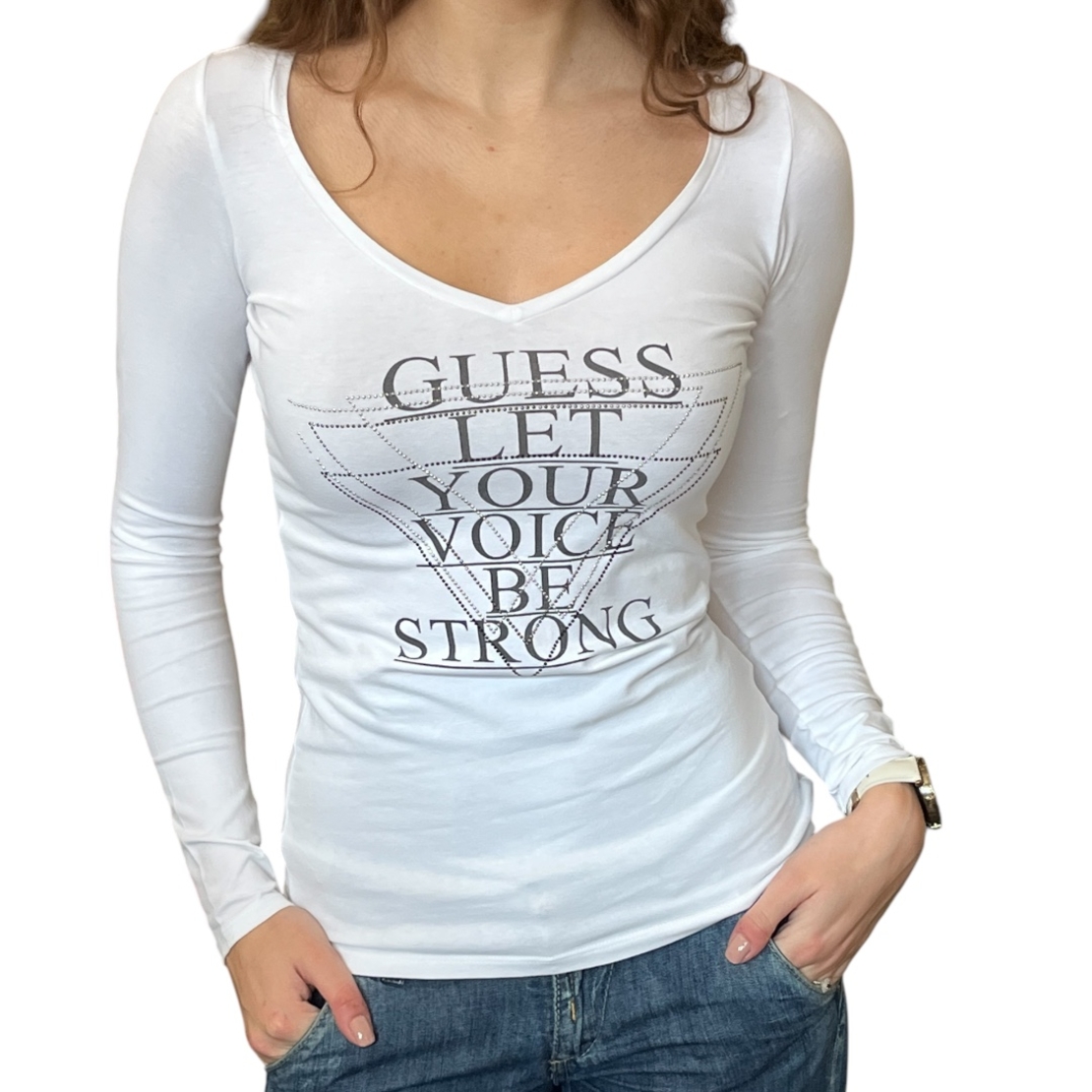 Дамска блуза с дълъг ръкав GUESS