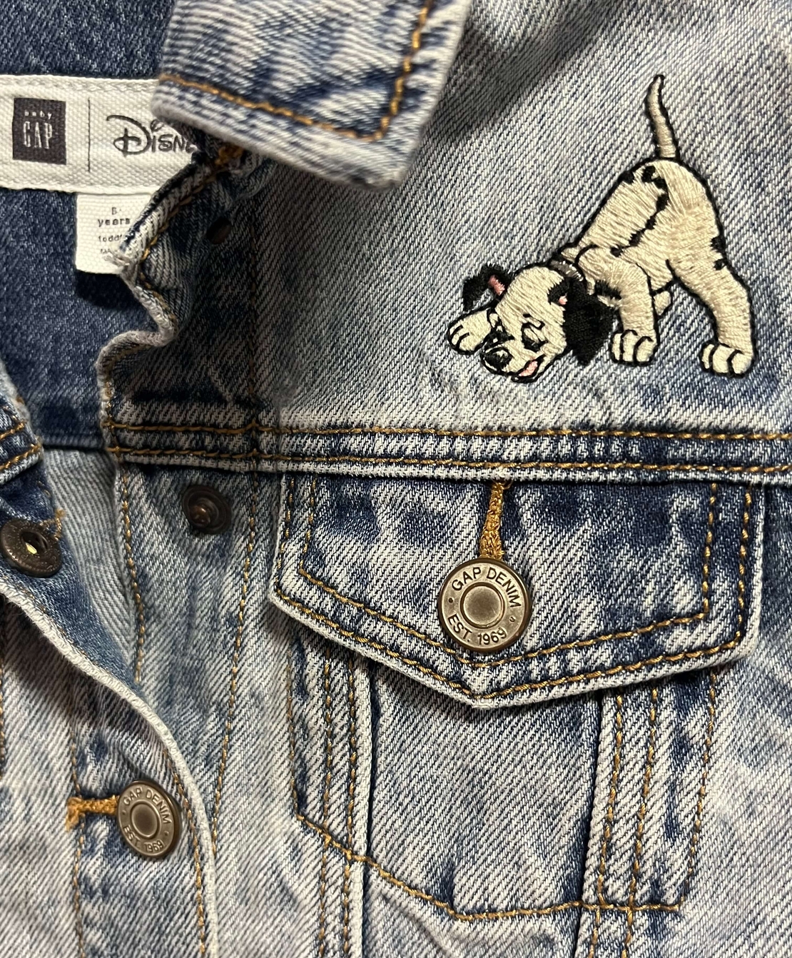 Детско дънково яке GAP Disney