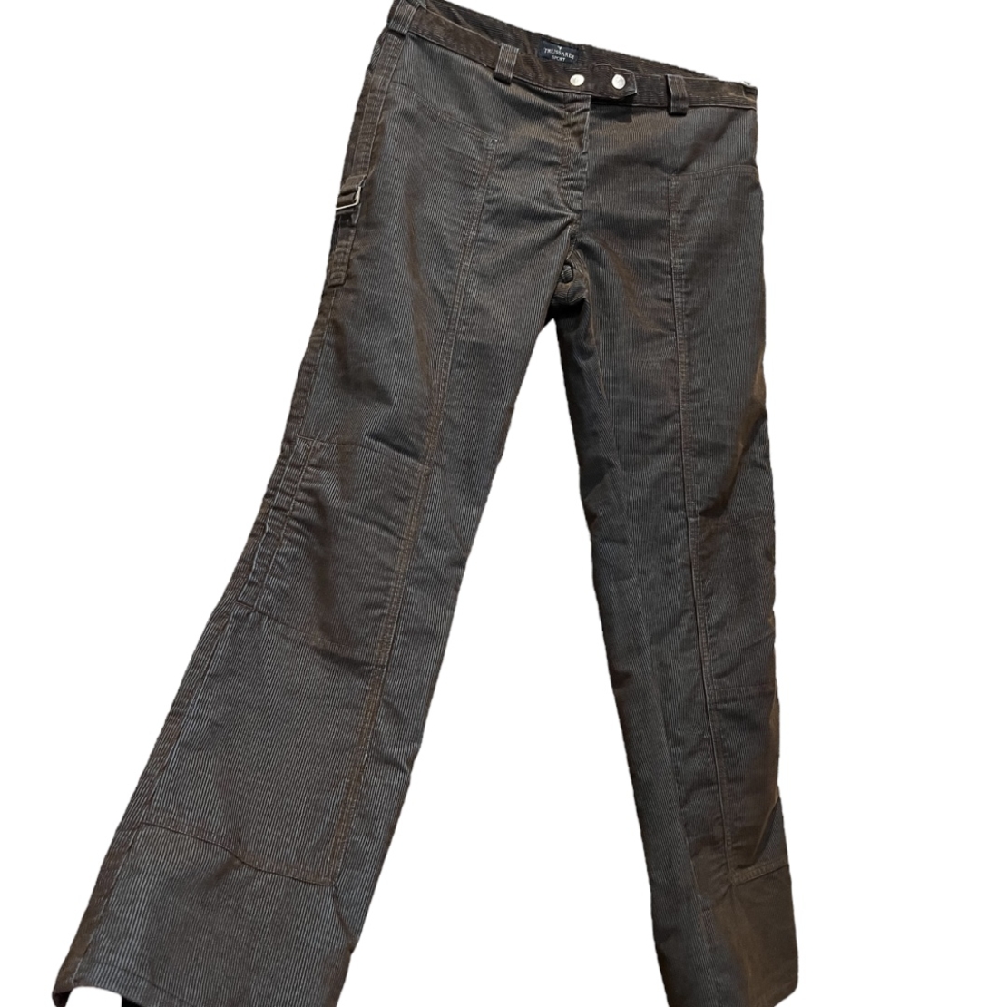 Дамски панталон TRUSSARDI SPORT Vintage, рипсено кадифе