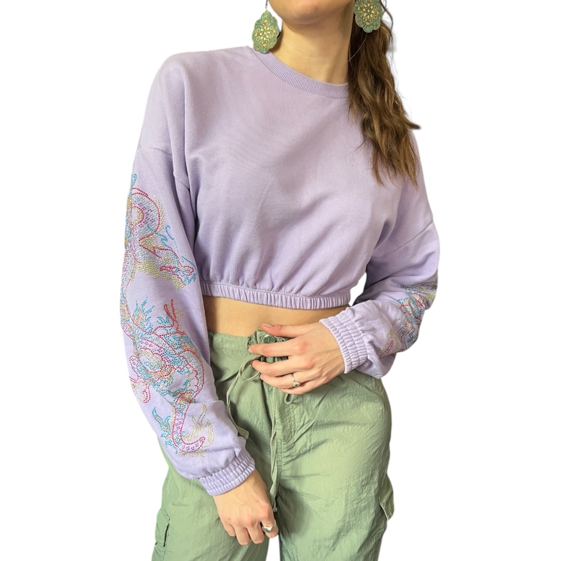 Дамска кроп топ блуза Bershka