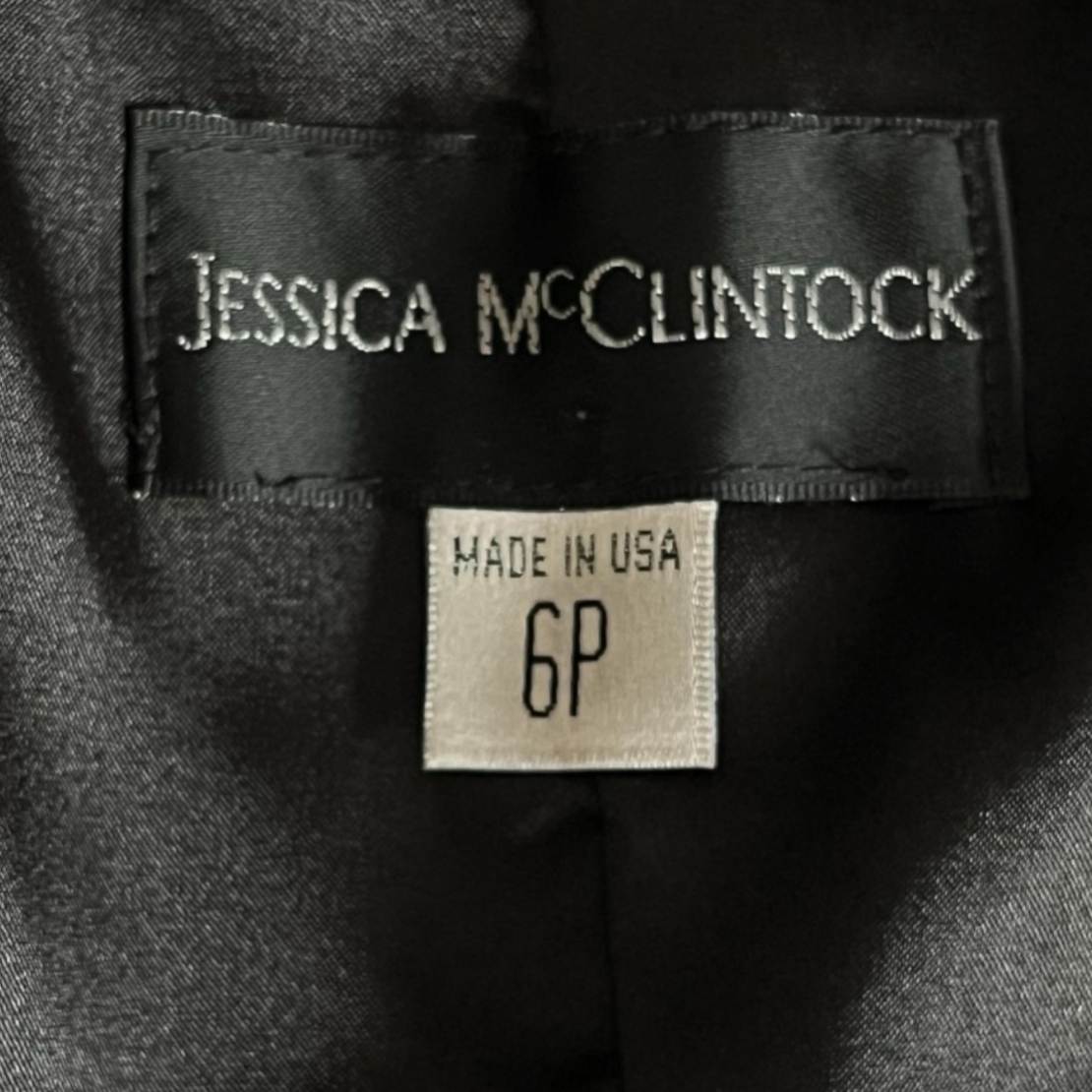 Официална къса черна рокля Jessica McClintock