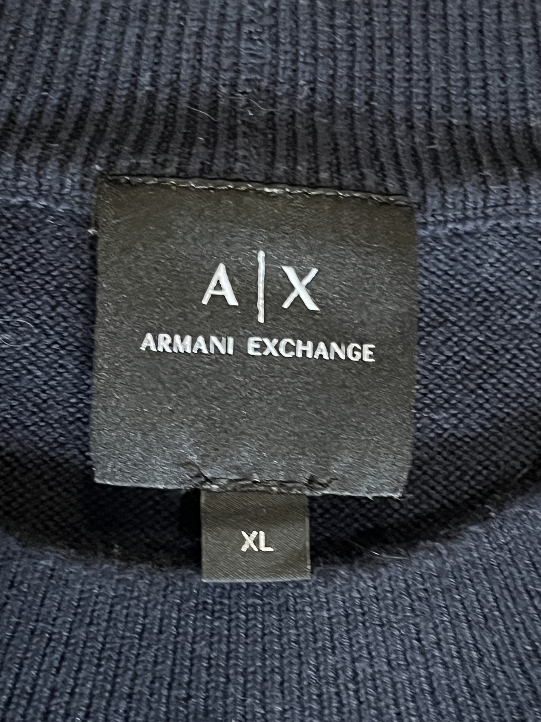 Мъжки тънък пуловер ARMANI EXCHANGE Navy
