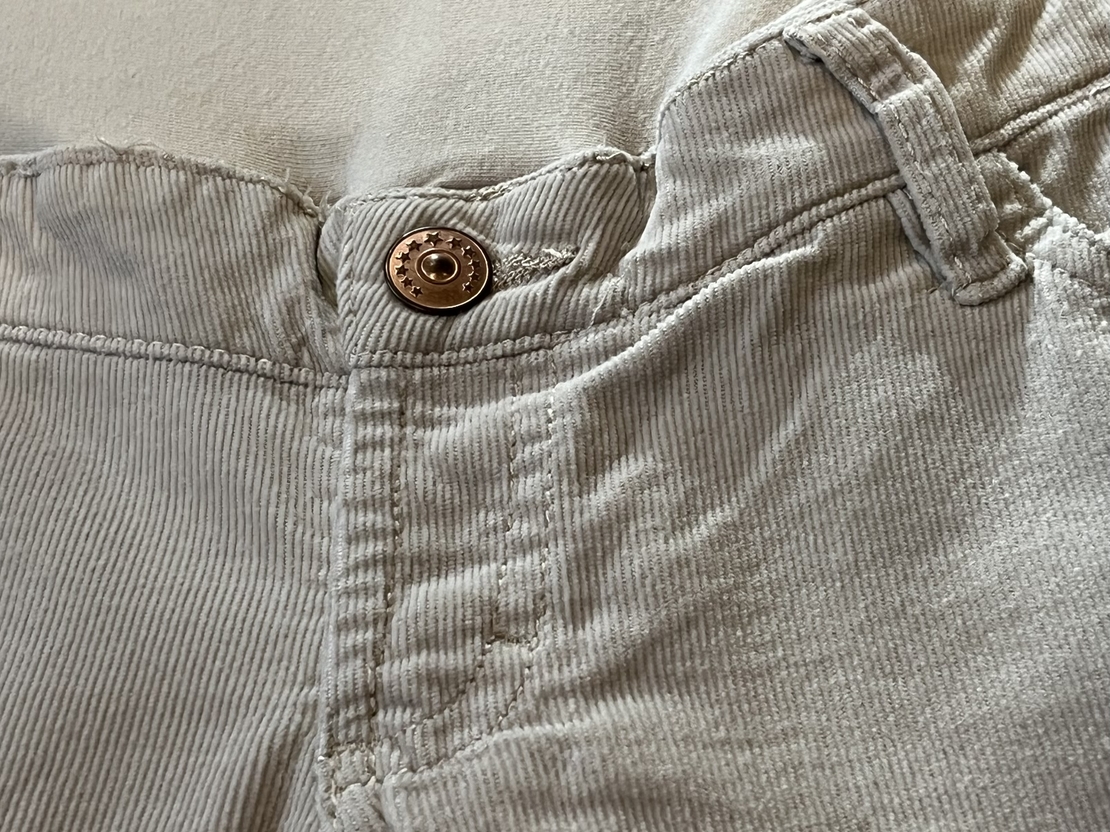 Дамски рипсен кадифен панталон за бременни H&M