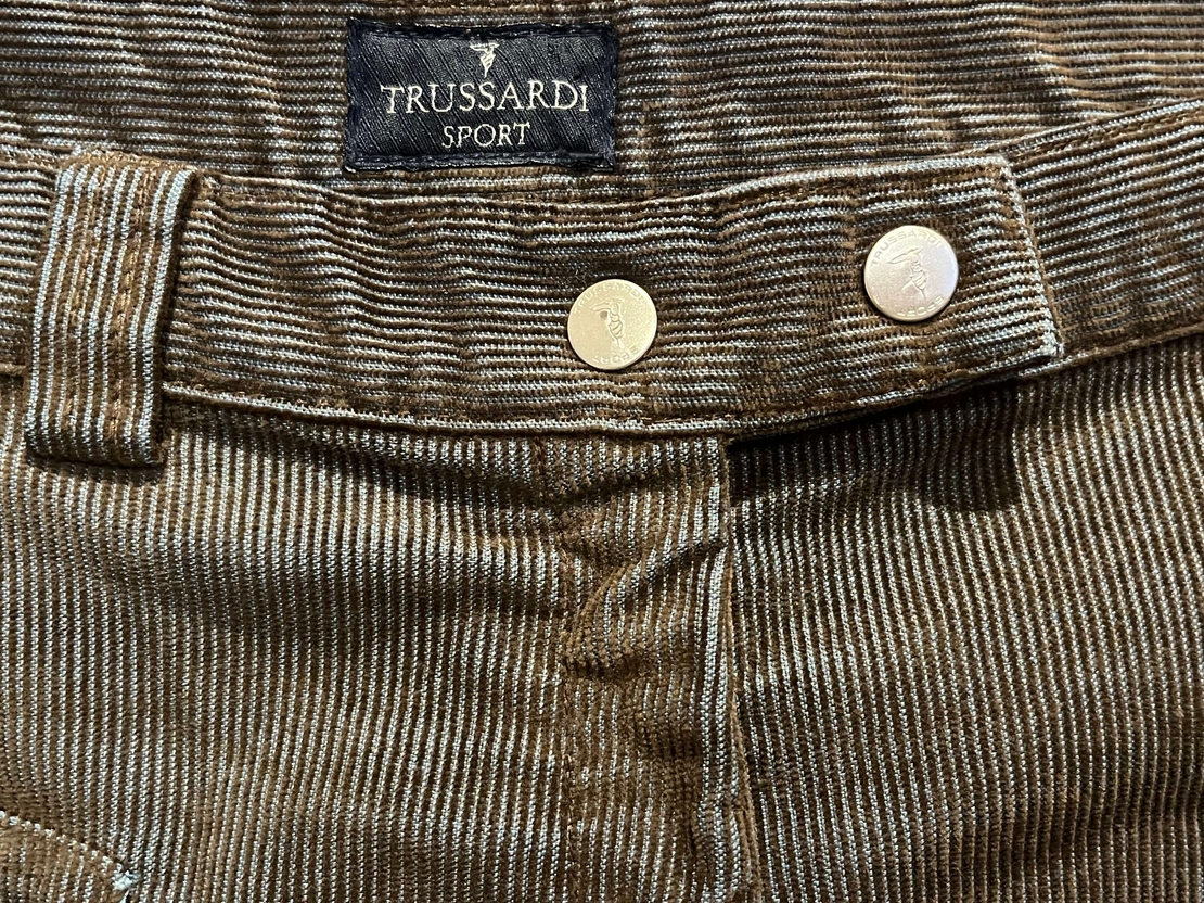 Дамски панталон TRUSSARDI SPORT Vintage, рипсено кадифе