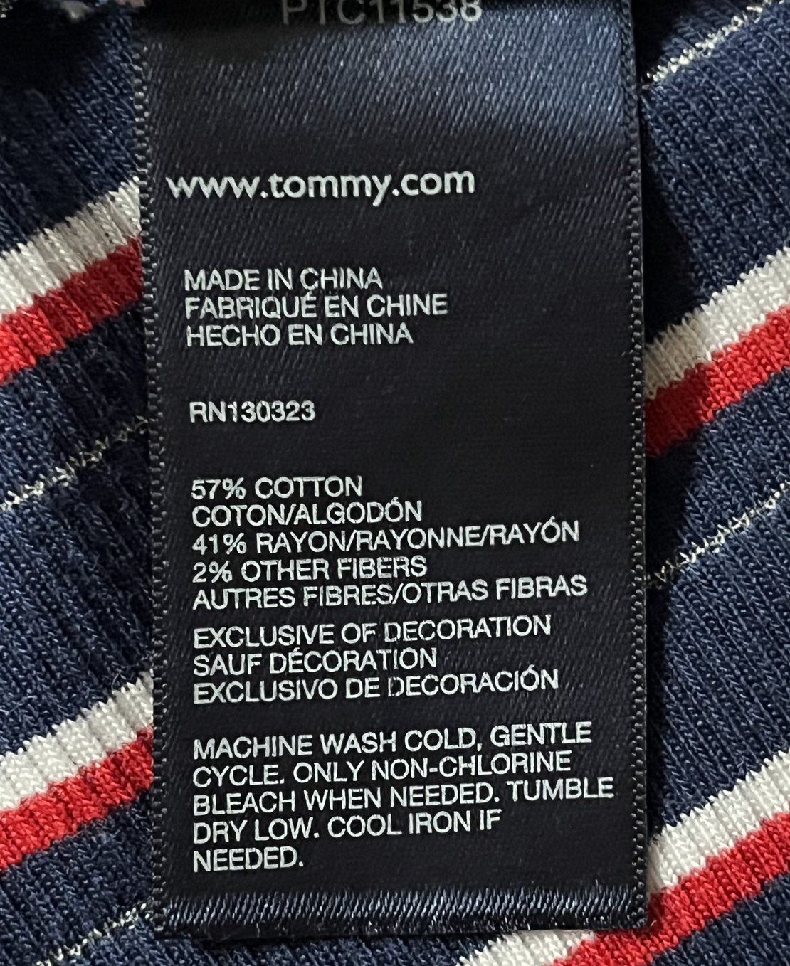 Детска рокля с дълъг ръкав TOMMY HILFIGER