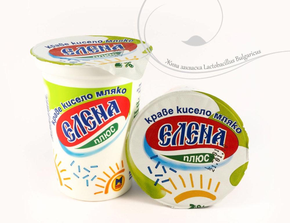 Краве кисело мляко “ЕЛЕНА ПЛЮС” 2% масленост