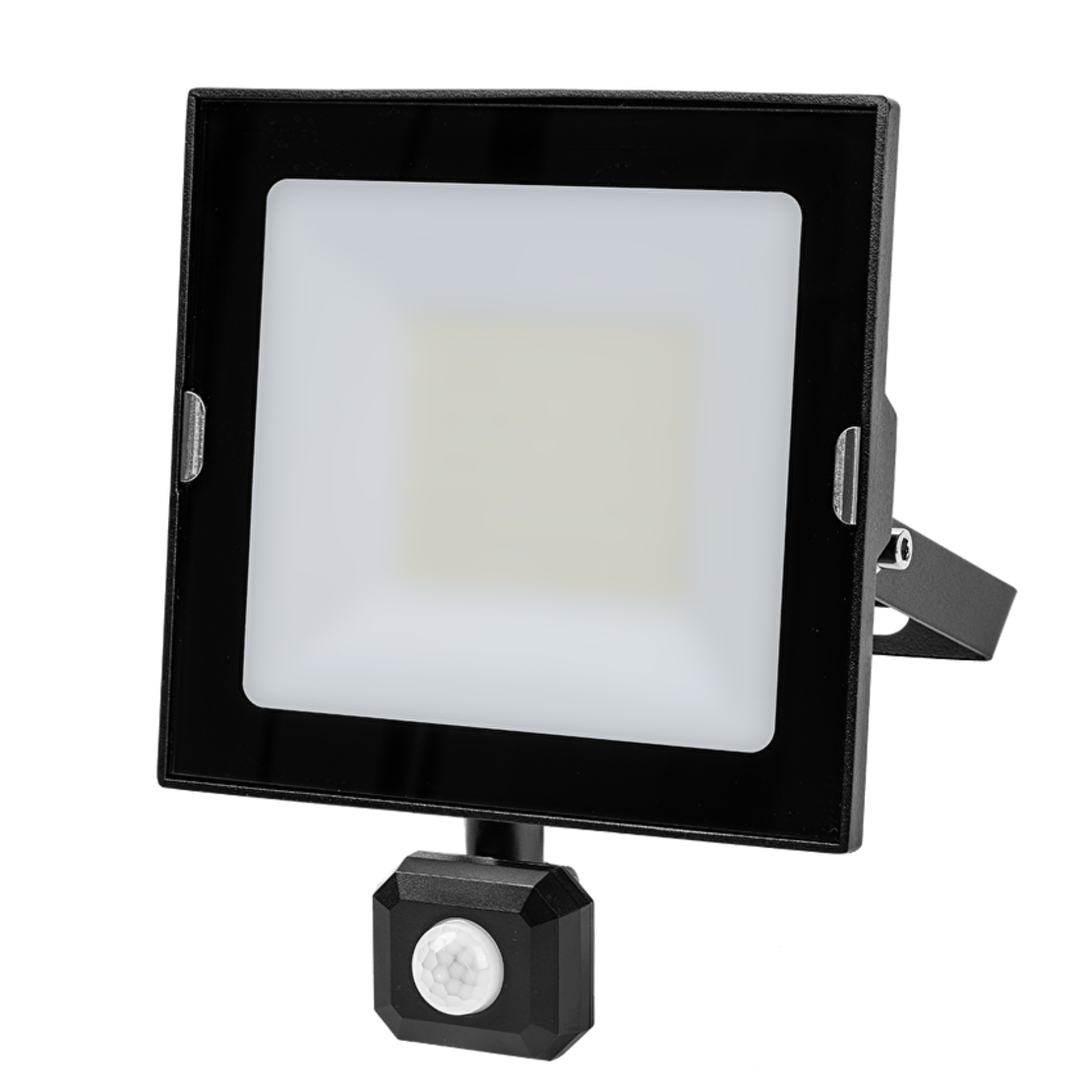 LED SLIM PIR прожектор неутрална IP44  220V-240V AC 120° 50W 4000K SMD 2835