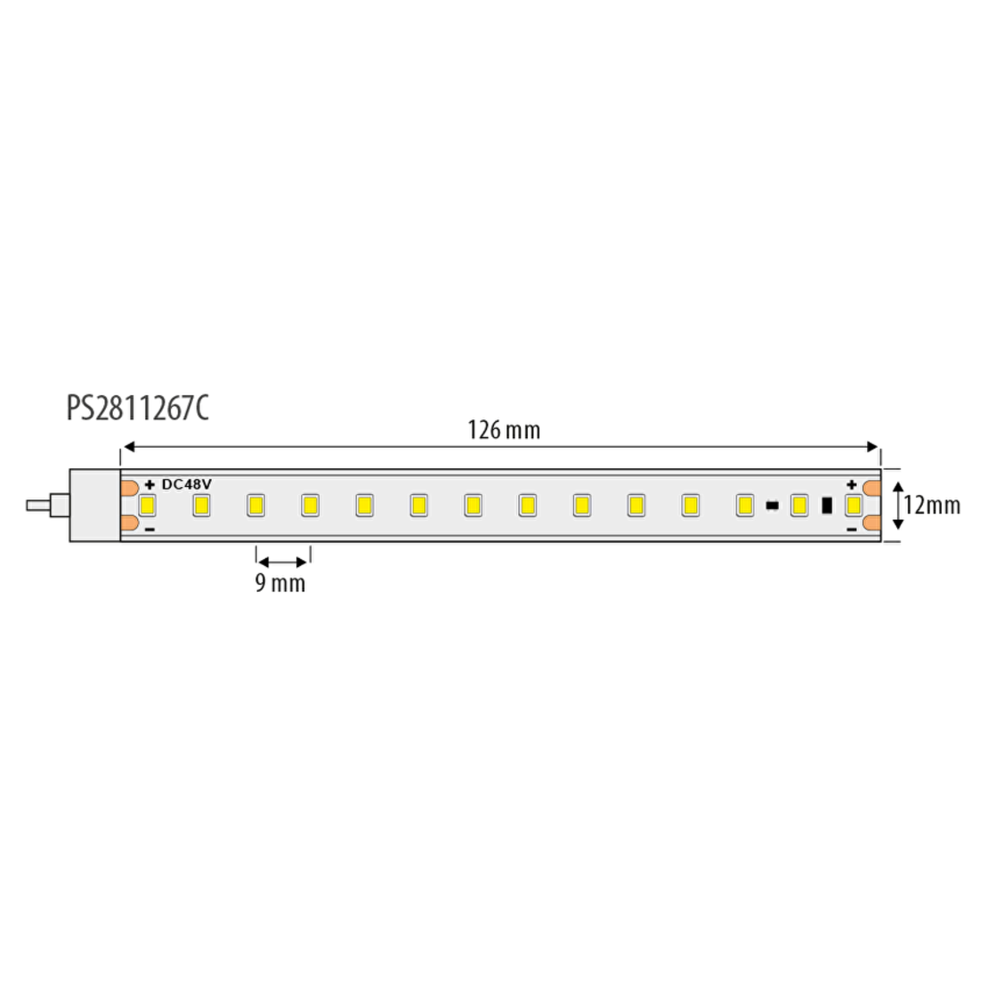 Професионална LED лента студено бяла 10м IP67  48V DC 120° 7.5W/m 5500K SMD 2835