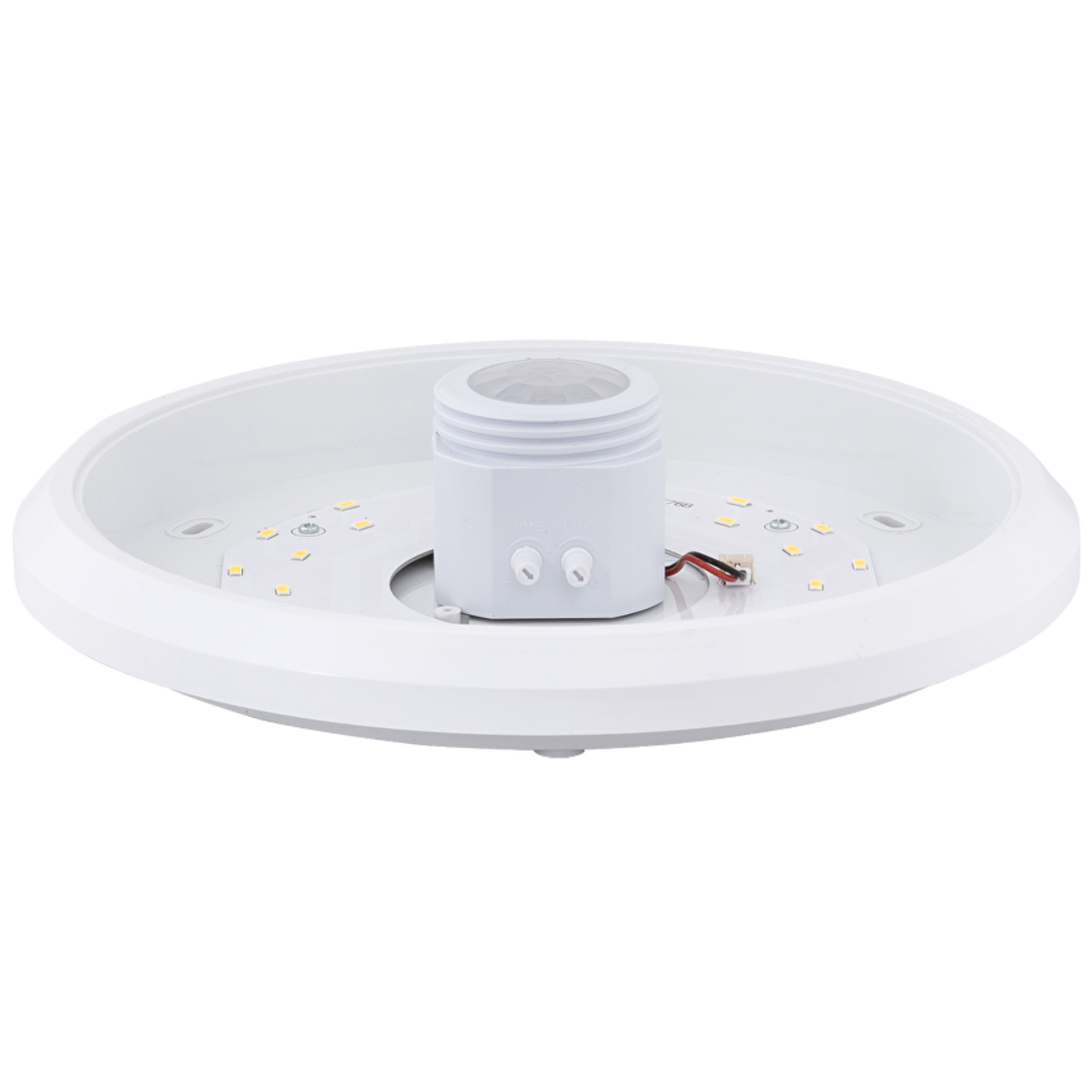 LED плафониера с PIR сензор за движение 15W 4000K  плафониера бяла Спирала