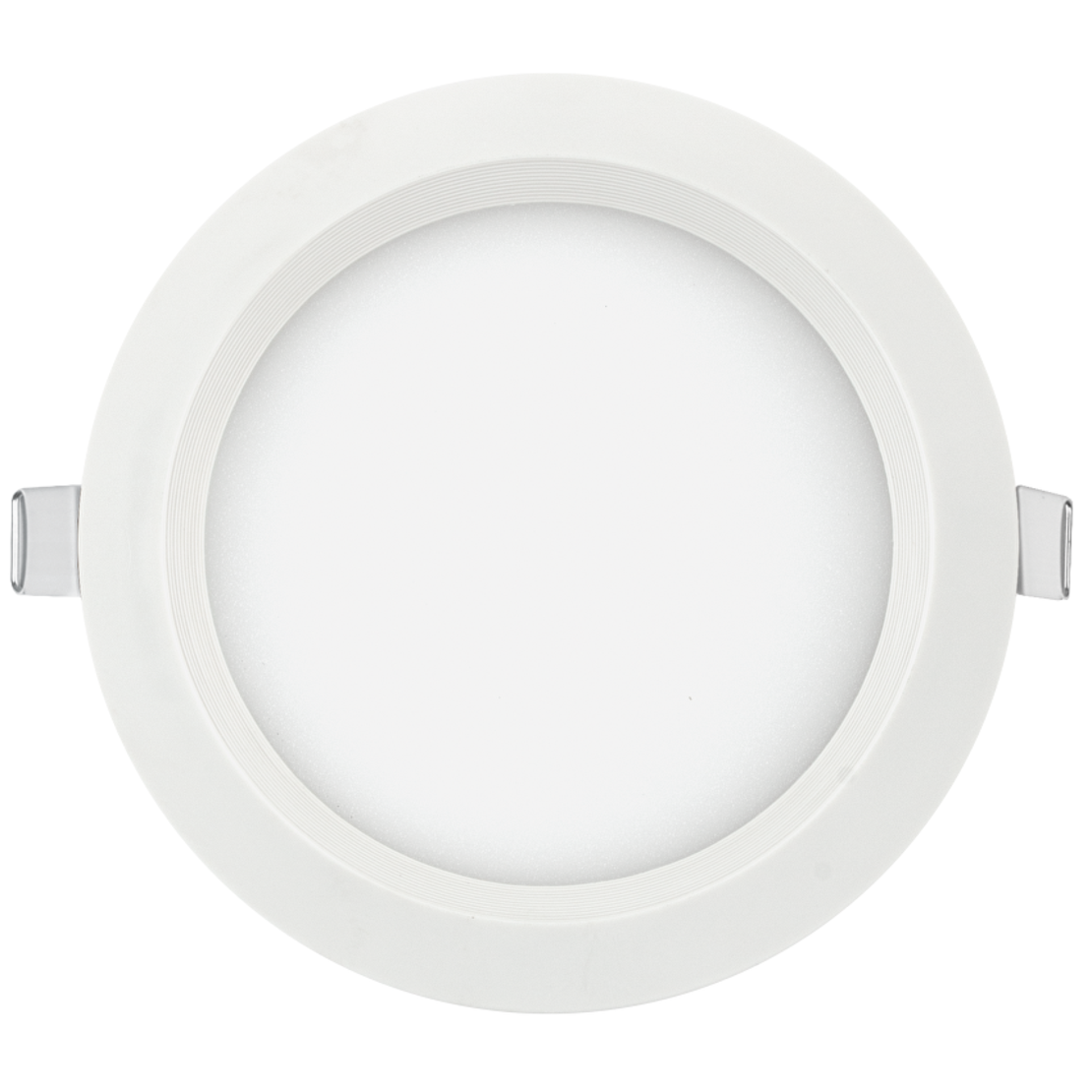 LED панел за вграждане кръг бяла рамка топла  110-265V 120° 6W 2700K SMD 2835