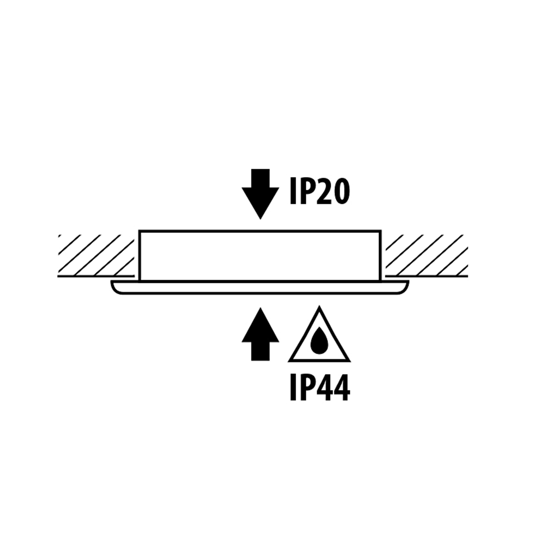 Мини LED луна за вграждане неутрална хром IP44  220V-240V AC 60° 4W 4200K SMD 2835