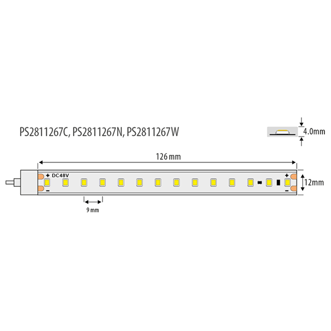 Професионална LED лента топло бяла 10м IP67  48V DC 120° 7.5W/m 2700K SMD 2835