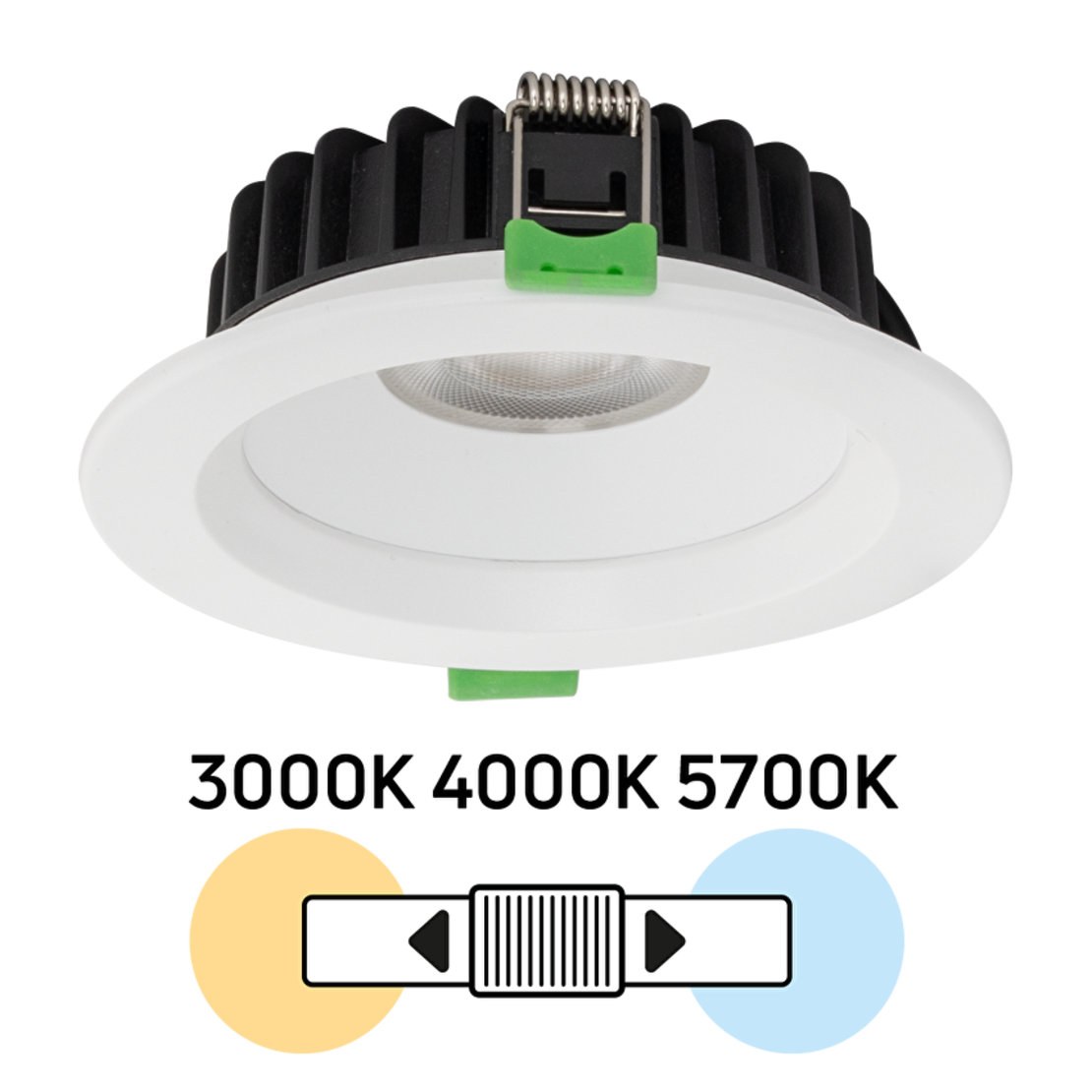LED димираща луна за вграждане CCT IP44  220V-240V AC 60° 10W 3000/4000/5700K SMD 2835