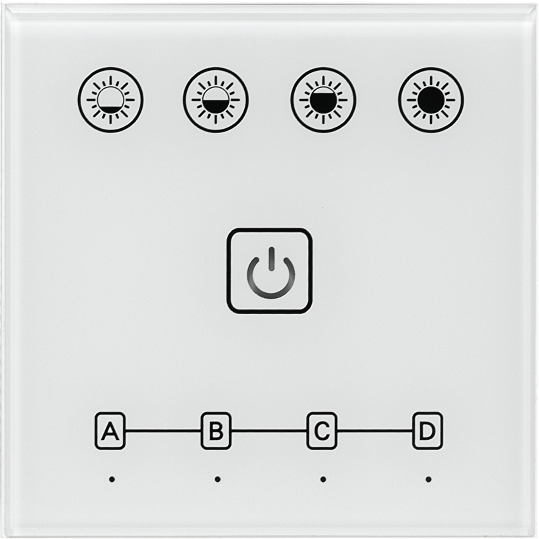 Smart 2.4G RF TOUCH панел за стена за LED осветление, 4 зони