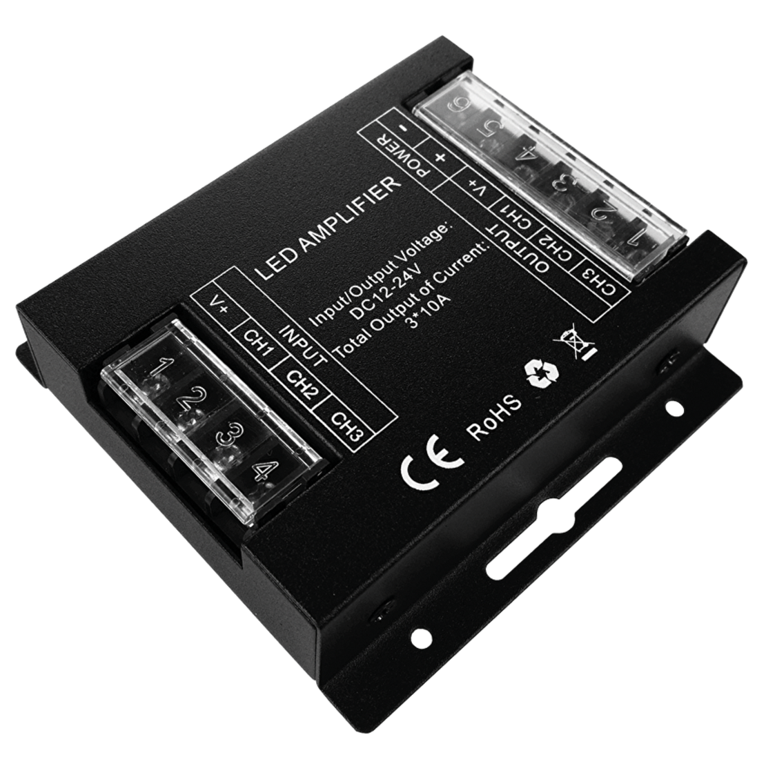 Усилвател за RGB LED лента 30А  12-24V DC  360W(12V) / 720W(24V)