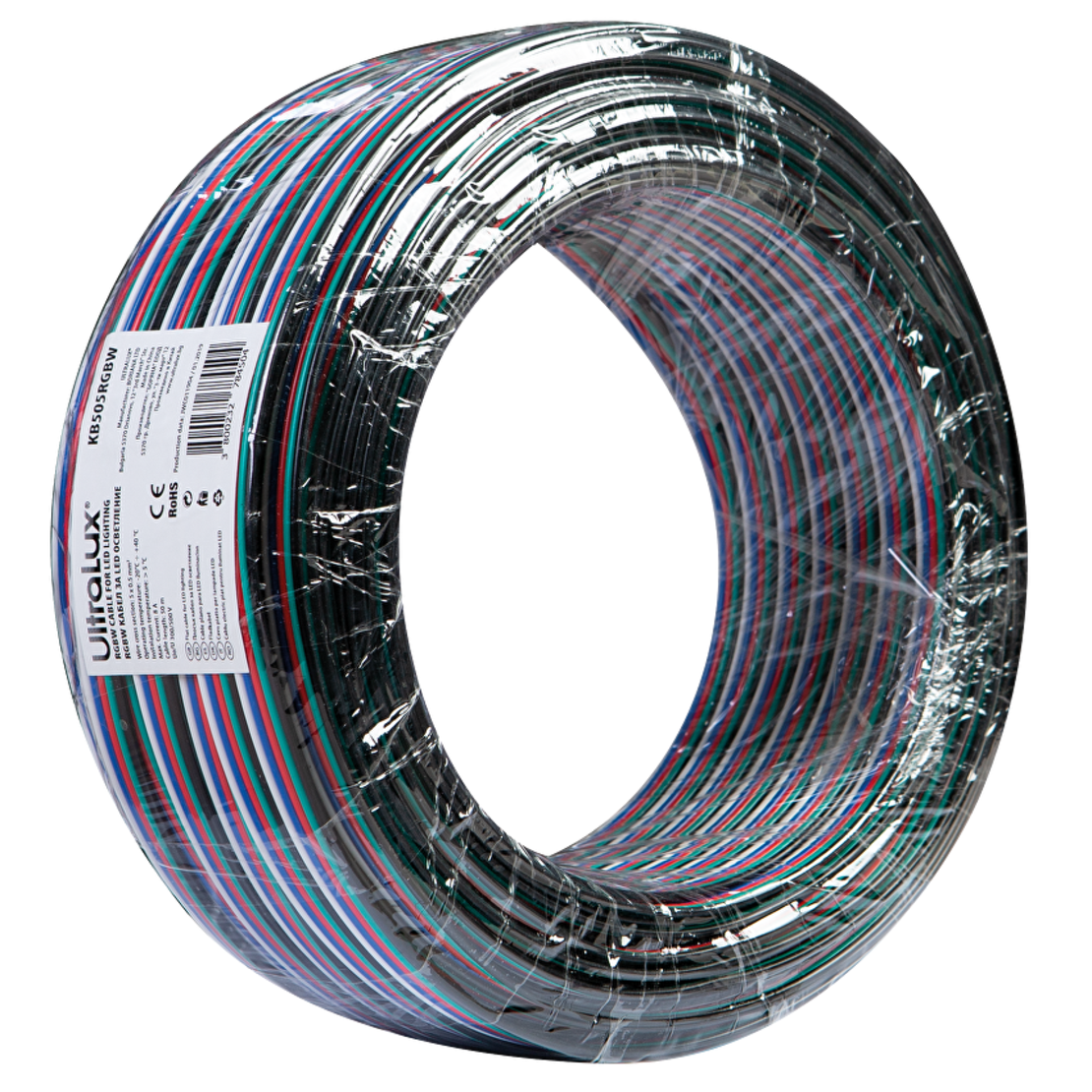 Кабел RGBW 5x0.5mm2 50м