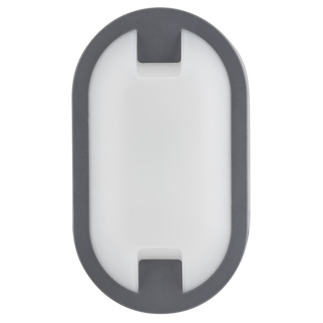 LED IP65 15W  плафониера сив Елипса