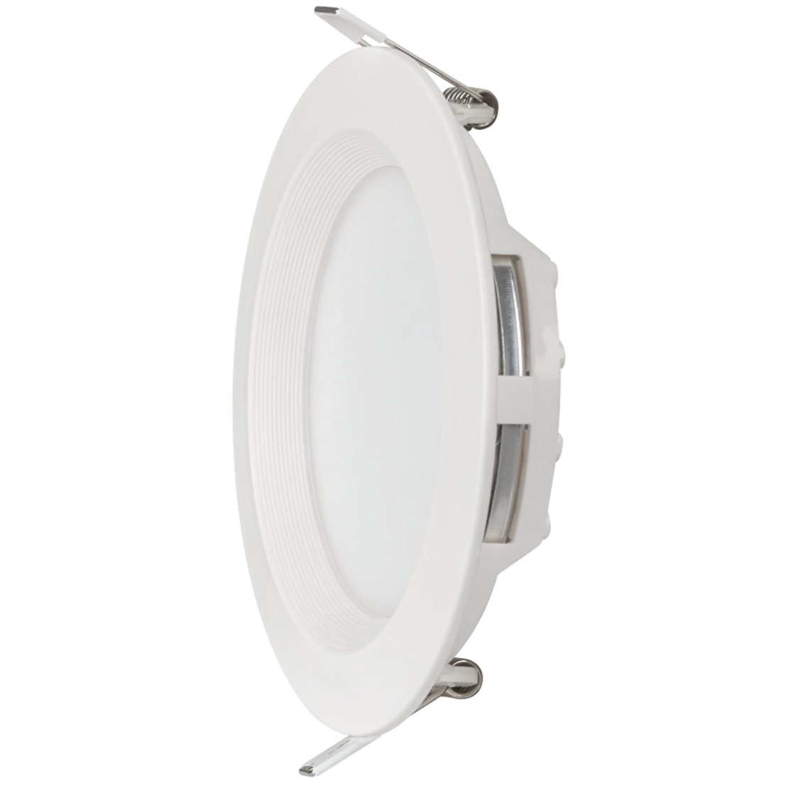 LED панел за вграждане кръг бяла рамка топла  110-265V 120° 6W 2700K SMD 2835